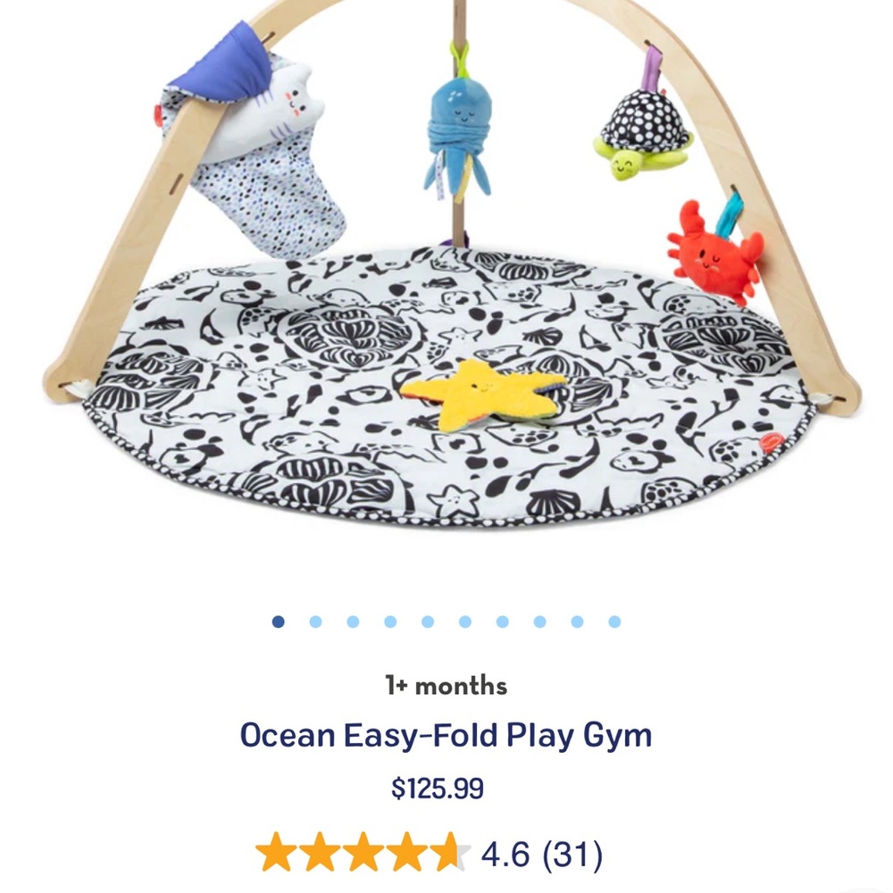 Melissa & Doug Ocean Easy-Fold Play Gym with Colorful Toys
